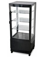 Zanduco 17" Single Door Countertop Four Sided Glass Refrigerated Showcase with 78L Capacity - 110V, 2.4A
