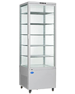 Zanduco 26" White Refrigerated Floor Display Case with 500L Capacity - 110V, 3600W