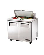 True TSSU-36-08-HC 36" 2-Door Salad/Sandwich Prep Table