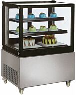 Zanduco 48” Square Edge Standing Refrigerated Bakery Display Case with 13 cu.ft. Capacity