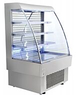 Zanduco 39" Grab-and-Go Open Silver Refrigerated Floor Display Showcase with 380L Capacity - 110V, 1280W