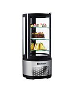 Zanduco 19" Circular Countertop Refrigerated Display Case with 100L Capacity - 110V, 230W