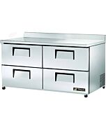 True TWT-60D-4-HC Deep Worktop Refrigerator with Four Drawers - 15.9 Cu. Ft.