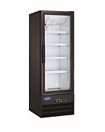 Zanduco 22" Single Swing Glass Door Merchandiser Refrigerator with 9.1 cu.ft. Capacity - Black, 110V