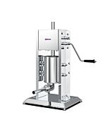Omcan Stainless Steel Vertical Gear Drive Manual Sausage Stuffer - 7lb.