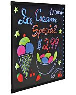 Omcan Refined tempered glass LED write-on Flash Board