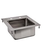 Zanduco 9" x 9" x 5" Stainless Steel 1-Tub Drop In Sink with Flat Top