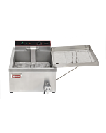 Omcan 25 lb Commercial Countertop Donut & Funnel Cake Electric Fryer - 120V
