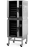 Turbofan E33T5/2C 24" Half Size Sheet Pan Touch Screen Electric Convection Oven Double Stacked With Castor Base Stand