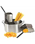 Omcan Aluminum Pasta Cooker Set with 4 Stainless Steel Inserts