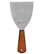Omcan 4.5" X 4" Pan Scraper With Wooden Handle and Hole
