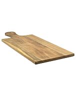 Omcan 8" x 17" Wooden Serving Board - Acacia Wood with Oil Treatment