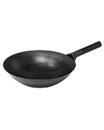Omcan 16" Black Iron Mandarin Wok with Welded Joint - NSF