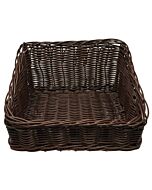 Omcan 14.5" x 16.5" x 10" Polypropylene Rattan Rectangular Wicker Basket
