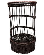 Omcan 12" x 12" x 20" Polypropylene Rattan Round Wicket Basket