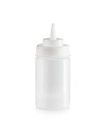 Omcan 12 oz. Clear Wide Mouth Condiment Squeeze Bottle, 6pcs/Pack