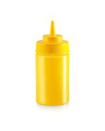 Omcan 12 oz. Yellow Wide Mouth Condiment Squeeze Bottle, 6pcs/Pack