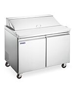Aurora 47" Refrigerated 2-Door Prep Table with 357L Capacity - 120V, 408W