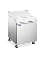 Aurora 28" Mega Refrigerated Single-Door Prep Table with 201L Capacity - 120V, 372W