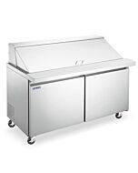 Aurora 60" Refrigerated 2-Doors Prep Table with 469LCapacity - 120V, 504W