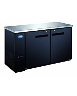 Zanduco 61" Two Solid Door Back Bar Refrigerator - 16 Cubic Feet