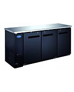Zanduco 72" Three Solid Door Back Bar Refrigerator - 19 Cubic Feet