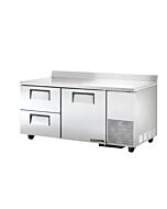 True TWT-67D-2-HC 67.25" 2-Drawer 1-Door Deep Worktop Refrigerator- 20.6 Cu. Ft.