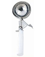 Omcan Ice Cream Scoop 4 2/3 OZ Oz Size 6 White