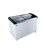 Zanduco 48" Ice Cream Display Chest Freezer with Curved Glass Top, 7.6 cu.ft - 110V, 270W
