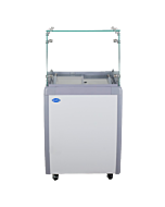 Zanduco 26" Gelato Dipping Cabinet with Flat Sneeze Guard, 4 Pans, and 120L Capacity - 110V, 210W