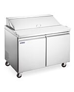 Aurora 36" Refrigerated 2-Door Prep Table with 258L Capacity - 120V, 420W