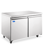 Zanduco 36" Stainless Steel 2-Door Undercounter Freezer with 246L Capacity - 115V, 275W