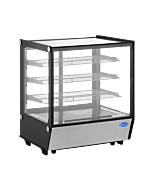 Zanduco 28" Square Glass Countertop Refrigerated Display with 145L Capacity - 110-120V, 350W