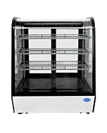 Zanduco 28" Curve Glass Countertop Refrigerated Display with 145L Capacity - 110-120V, 350W