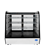 Zanduco 35" Curve Glass Countertop Refrigerated Display with 186L Capacity - 110-120V, 350W