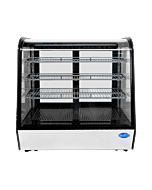 Zanduco 48" Curve Glass Countertop Refrigerated Display with 225L Capacity - 110-120V, 640W