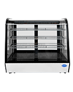 Zanduco 60" Curve Glass Countertop Refrigerated Display with 277L Capacity - 110-120V, 800W