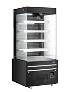 Zanduco 36" Grab-and-Go Black Open Front Refrigerated Display Case with 560L Capacity - 1320W
