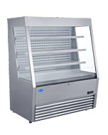 Zanduco 48" Grab-and-Go Open Stainless Steel Refrigerated Floor Self-Serve Display Case with 426L Capacity - 110-120V, 1300W