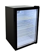 Zanduco 22" Black Countertop Display Refrigerator with 130L Capacity - 110V, 95W