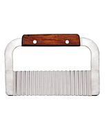 Omcan Crinkle Cut Serrator with Wood Handle Stainless Steel