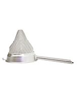 Omcan 8" Stainless Steel Extra Fine Mesh Bouillon Strainer with Hallow Handle
