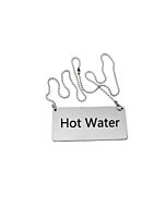 Omcan Stainless Steel Beverage Chain Sign - Hot Water