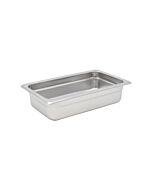 Omcan 1/4 Size Stainless Steel Steam Table Pan - 2.5" Deep