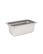 Omcan 1/4 Size Stainless Steel Steam Table Pan - 4" Deep