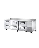 True TWT-93D-6-HC 93" 6-Drawer Deep Worktop Refrigerator