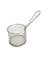 Omcan 3.75" x 2.87" Stainless Steel Mini Serving Basket - Round