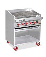 American Range ADJF-72 72" Adjustable Top Radiant Broiler Floor Model with Open Cabinet Base