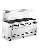 American Range AR-12 72" Heavy Duty Gas Range - 454,000 BTU