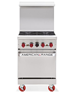 American Range AR-4 24" Heavy Duty Restaurant Gas Range - 155,000 BTU